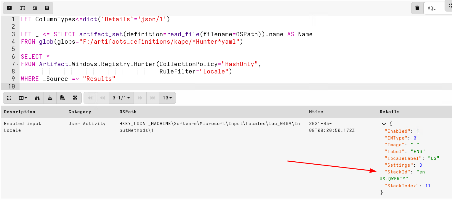Only showing the enabled locales